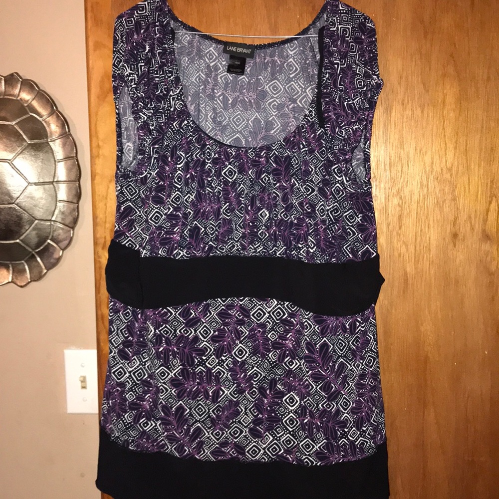 Lane Bryant cap sleeved blouse with tie back 18/20